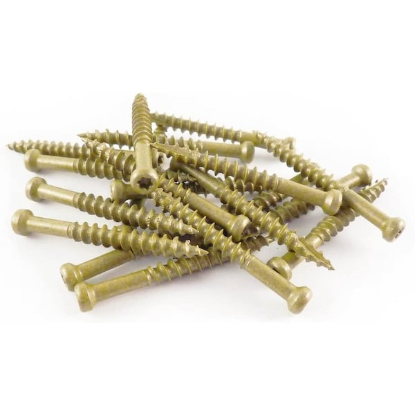 Woodpro Wood Screw, #7, 2 in, Gold Steel Trim Head Torx Drive, 1 PK TH7X2-5 - main
